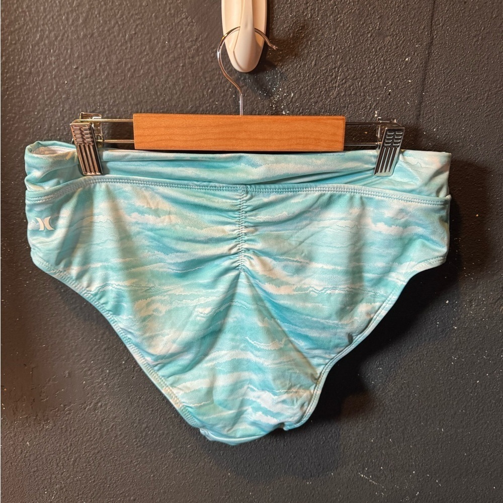Hurley Light Blue Tie Dye Women's Bikini Bottom Size Large - Picture 2 of 5